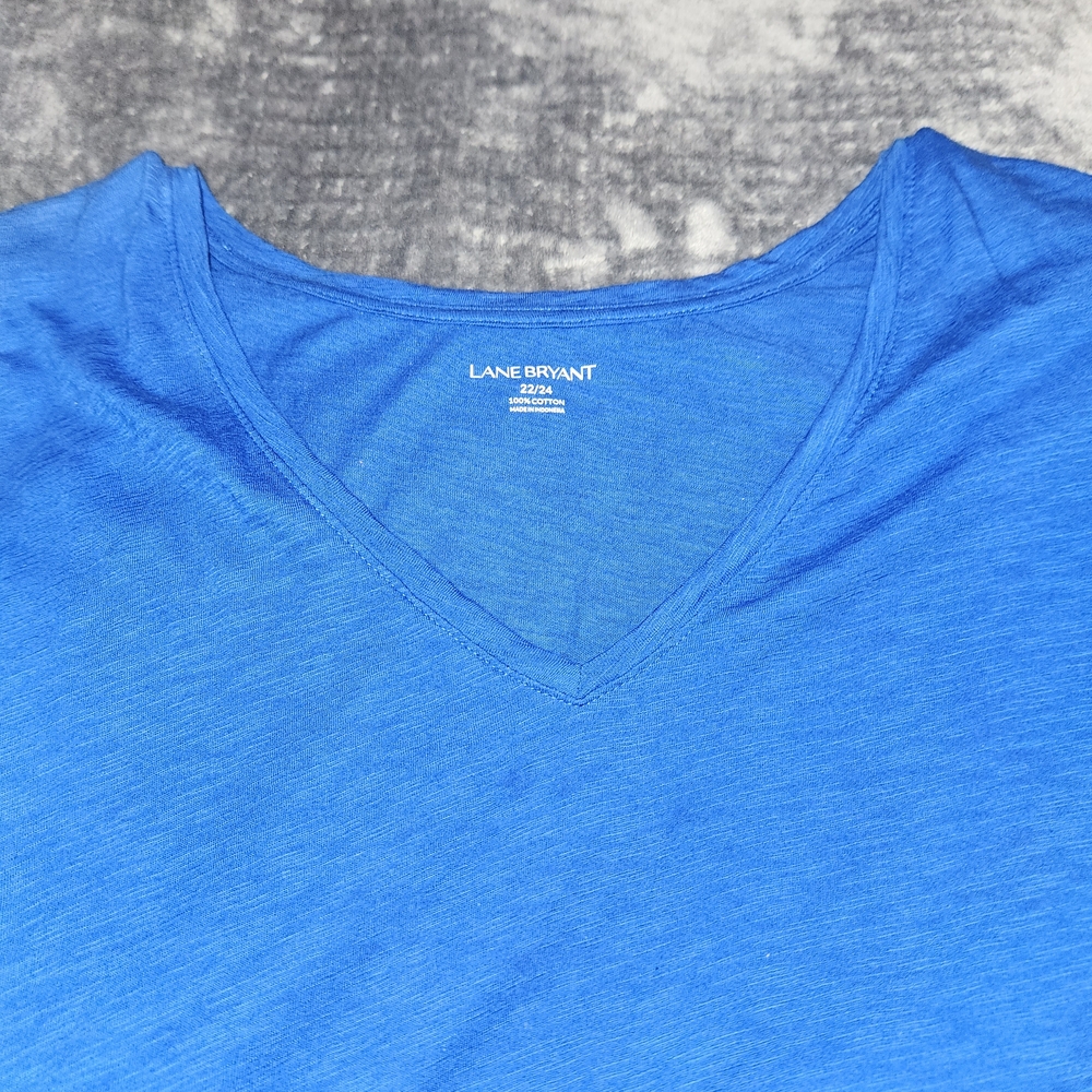 Lane Bryant Royal Blue Cotton Top